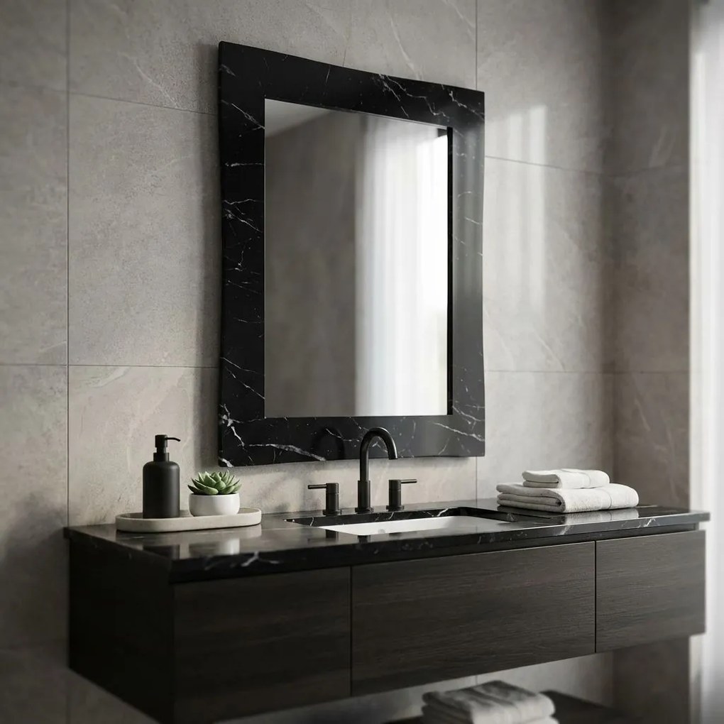 ERATO - specchio moderno con effetto marmo