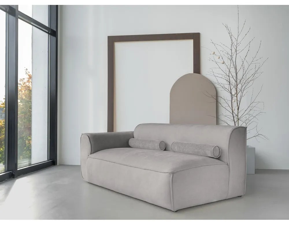 Divano componibile in grigio chiaro (con penisola a sinistra) Flex Felix – Miuform