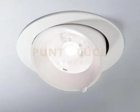 Incasso led delta bianco in alluminio 30w 3155lm 2500k 11x11x14 cm.