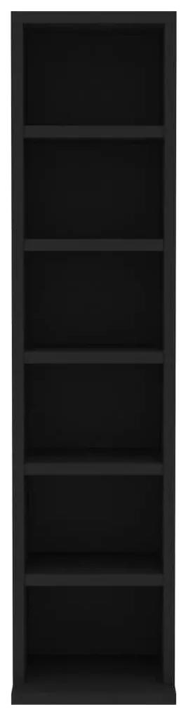 Mobile porta cd nero 21x20x88 cm in legno multistrato