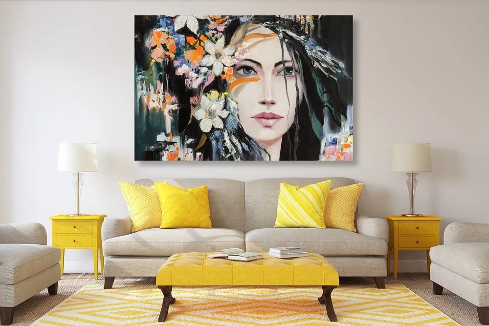 Quadro su tela – Pittura originale di una donna