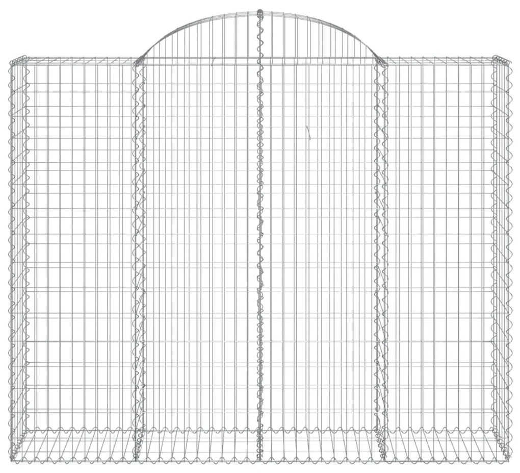 Cesti Gabbioni ad Arco 14 pz 200x50x160/180 cm Ferro Zincato