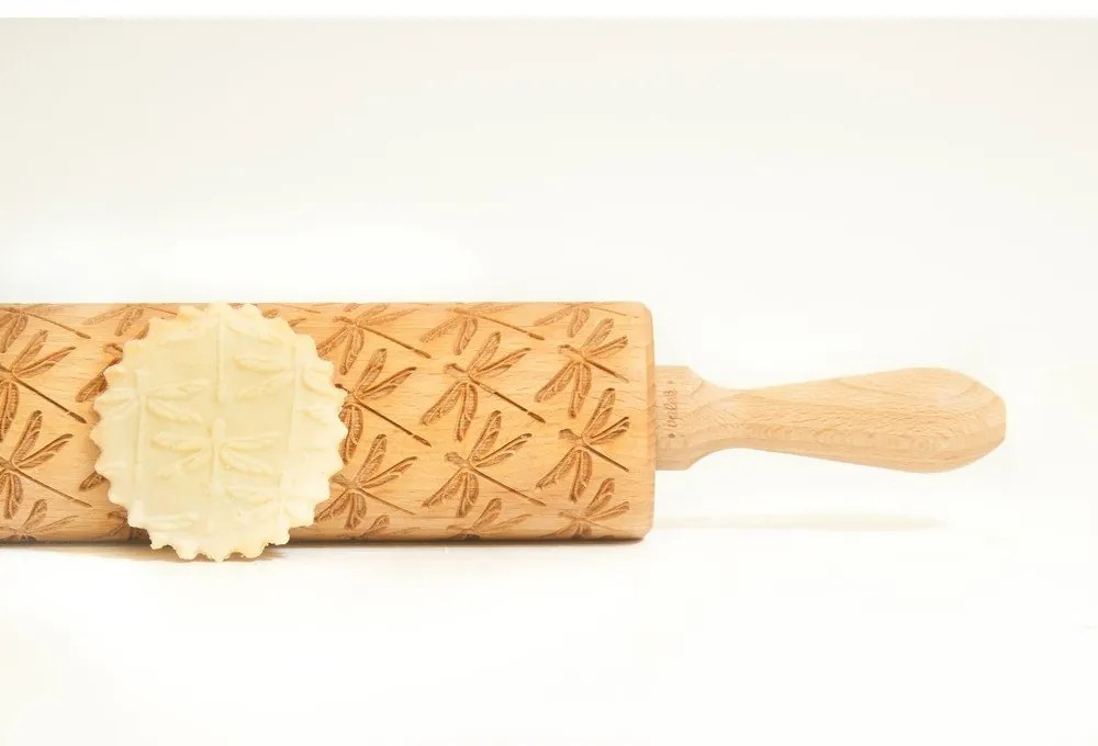 Rullo per pasta in legno goffrato Dragonfly - Valek