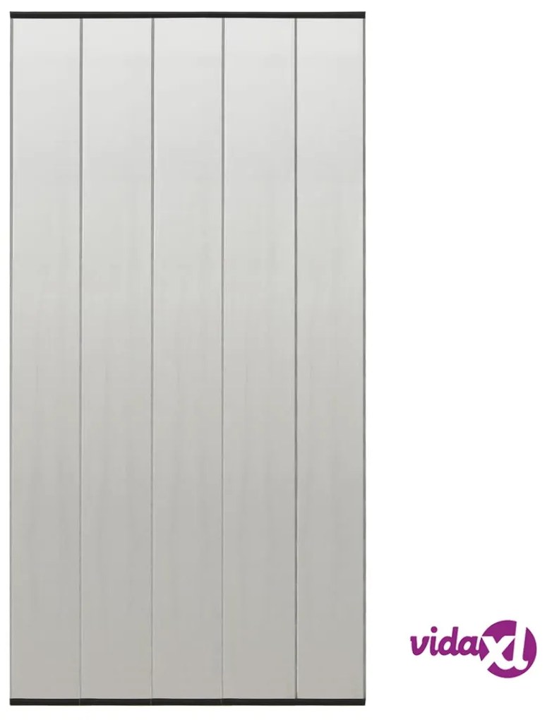 vidaXL Zanzariera per Porta con 5 Sezioni a Rete Nera 120x240 cm