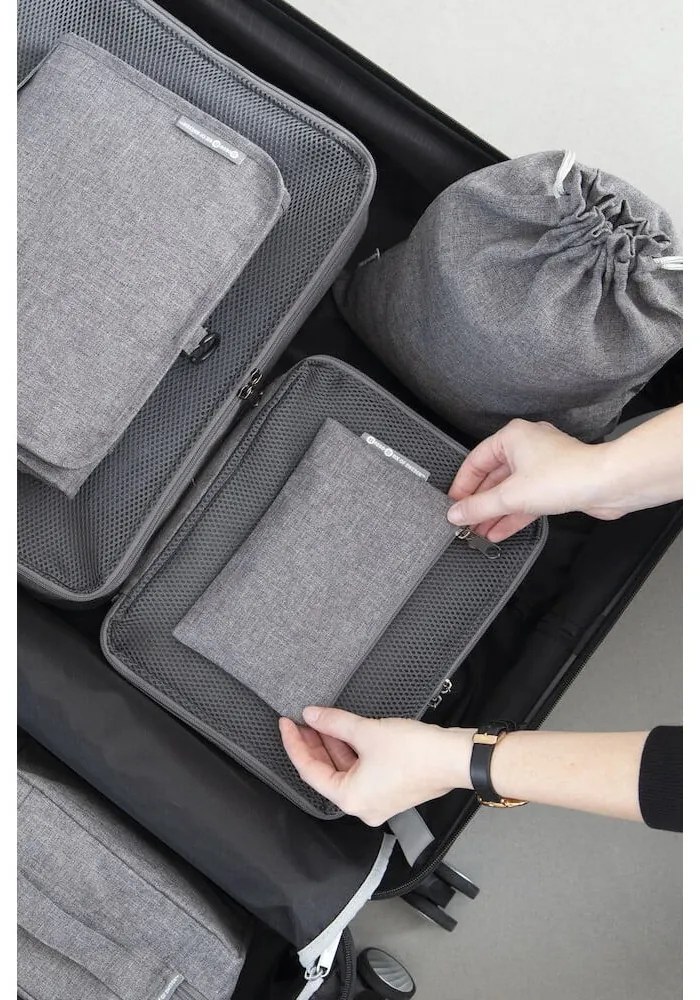 Organizer da viaggio in tessuto in set da 2 - Bigso Box of Sweden