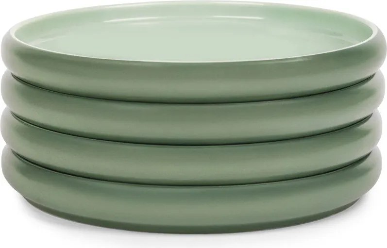 Set di piatti verdi in gres 4 pz ø 22 cm Aura Rondo – Bonami Selection