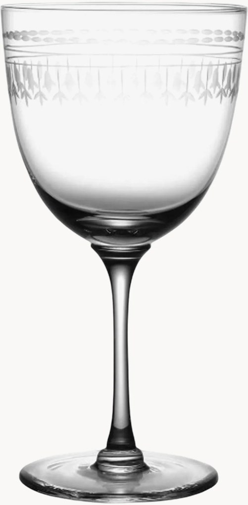 Set di 2 bicchieri da vino in cristallo soffiato Ovals
