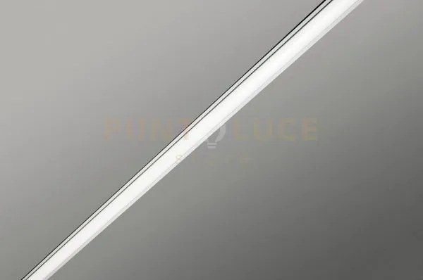 Ipso profilo gesso e alluminio bianco con copertura opalina l.200cm