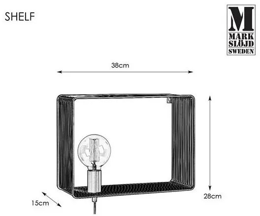 Markslöjd 107814 - Applique SHELF 1xE27/60W/230V