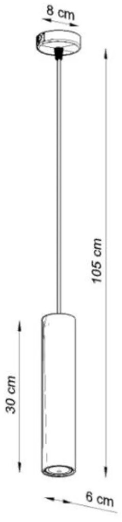 Lampadario a Sospensione in Cemento Leggero LUVO 1 GU10 da interno