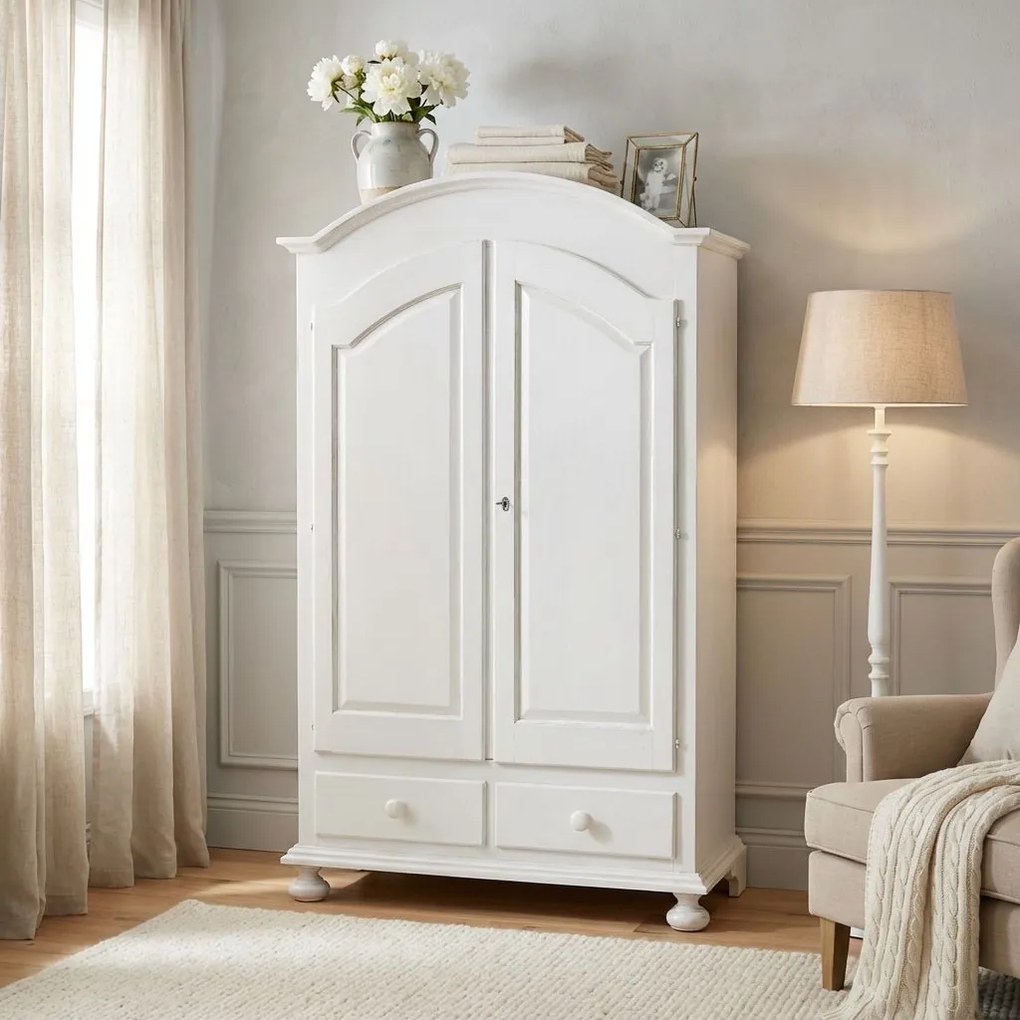 CHRISTIAN - armadio 2 ante in legno massellox200