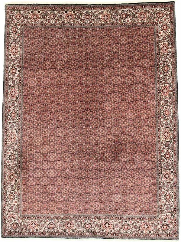 Bidjar Tappeto 250 x 340 Rosso (Iran) Annodato A Mano