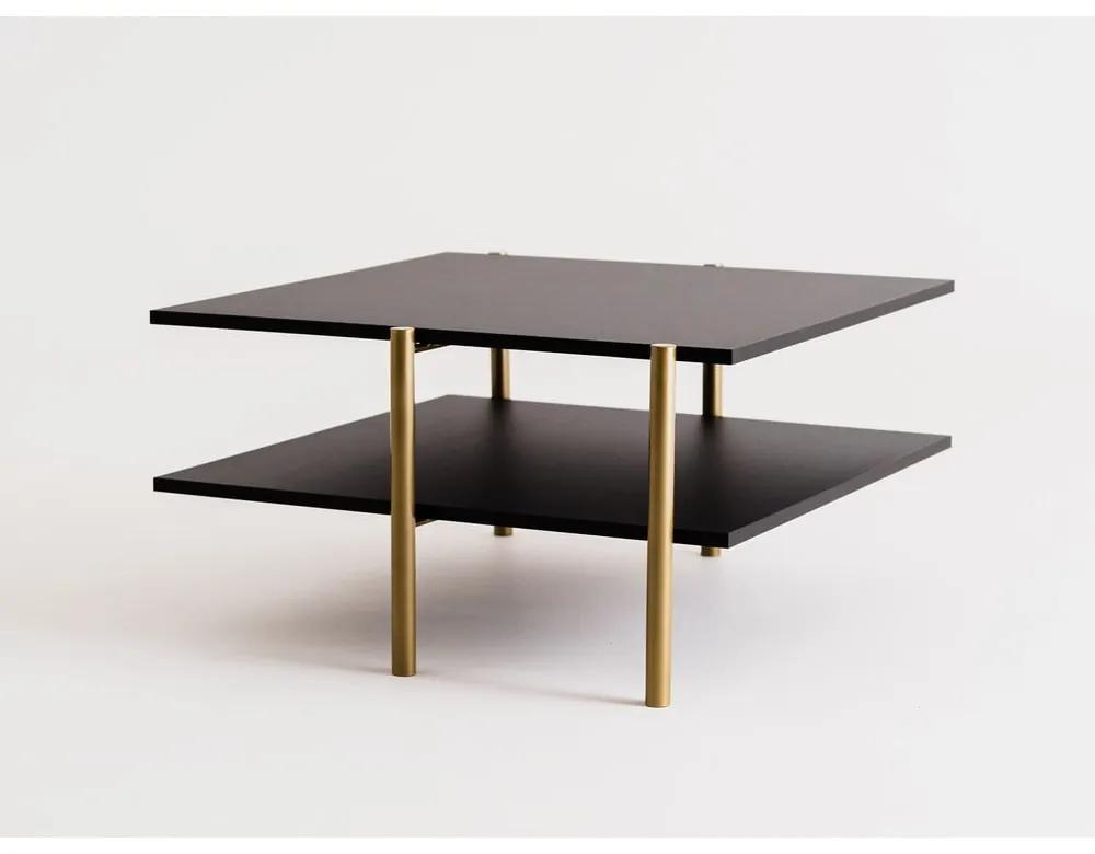 Tavolino nero con piano nero 80x85 cm Rave - CustomForm