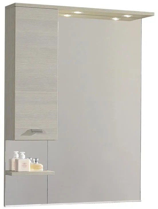 Specchio con illuminazione integrata bagno rettangolare Rimini L 81 x H 108 x P 18.5 cm bianco