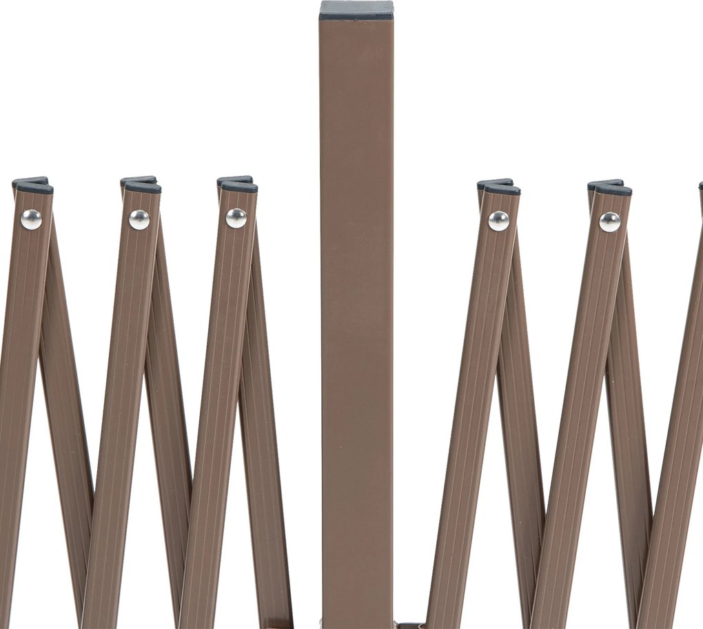 Recinzione per Giardino Estensibile Autoportante 52-405 cm in Acciaio e Alluminio Marrone scuro...