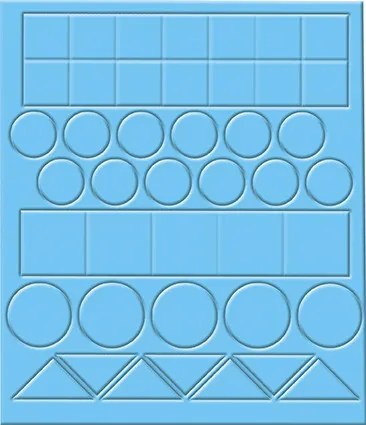 3 carte da decorare con più di 260 mosaici in schiuma et 1 libretto con istruzioni e modelli.