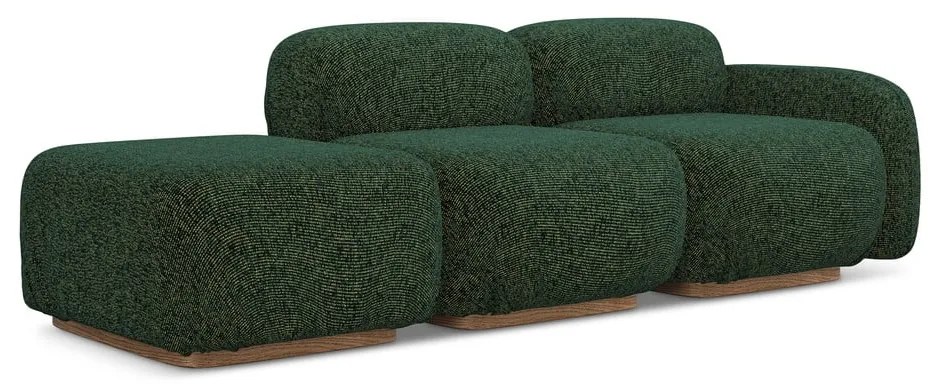 Chaise lounge componibile verde scuro (con penisola a destra) Ailani – Makamii