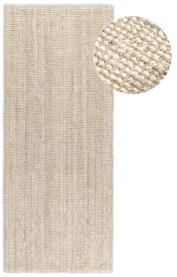 Passatoia color crema in iuta 80x200 cm Bouclé – Hanse Home
