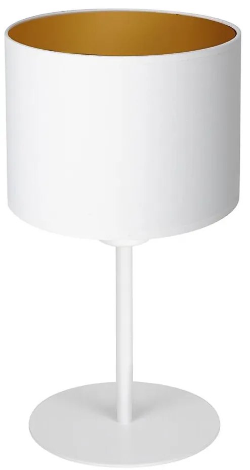 Lampada da tavolo ARDEN 1xE27/60W/230V diametro 18 cm bianco/oro