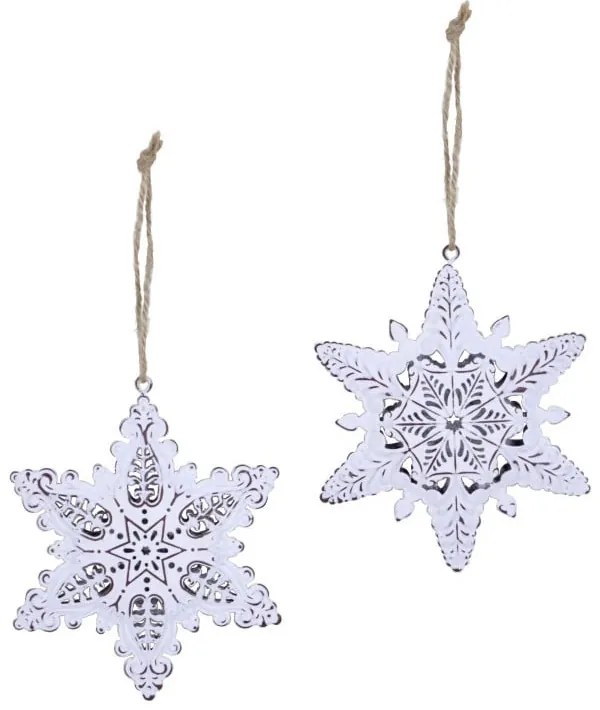 Set di 2 decorazioni da appendere per l'albero di Natale Misto Snowflakes - Ego Dekor