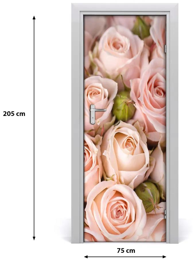 Poster adesivo per porta Bouquet di rose 75x205 cm