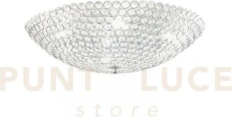 Plafoniera planet cromo 6 luci attacco g9 45x45x15cm in metallo e c...