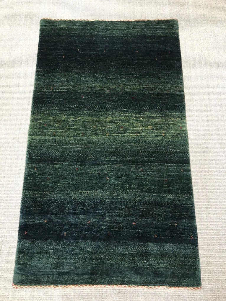 Loribaft Tappeto 90 x 150 Verde (Iran) Annodato A Mano