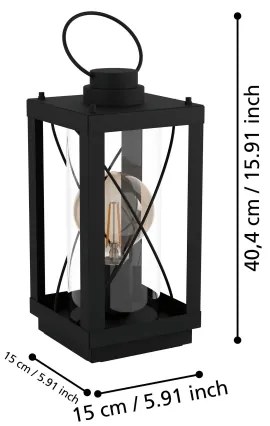 Eglo 43624 - Lampada da tavolo BRADFORD 1xE27/60W/230V