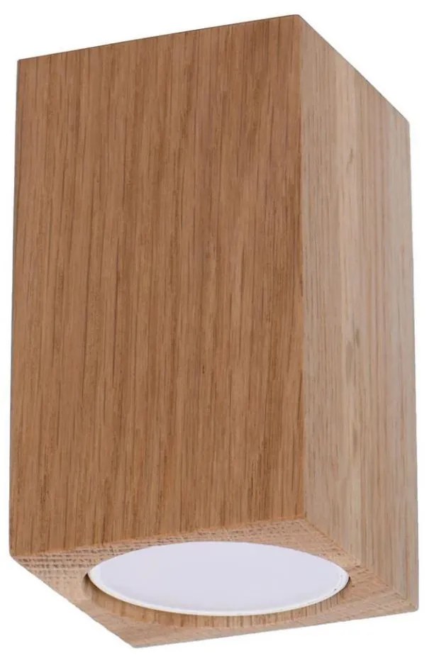 Sollux SL.1040 - Faretto KEKE 1xGU10/40W/230V 10 cm quercia