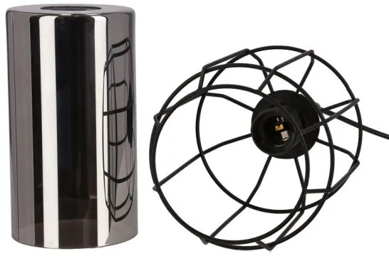 Lampadario a sospensione con filo JONERA 1xE27/40W/230V nero