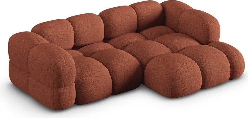 Divano angolare color mattone (con penisola a destra/con chaise lounge) Loretto – Cosmopolitan Design