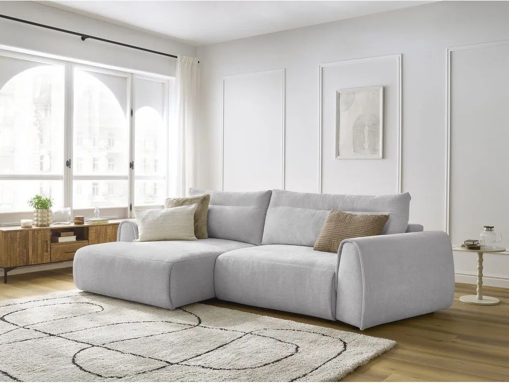 Divano angolare in grigio chiaro Aden – Bobochic Paris