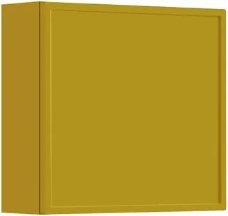 Pensile bagno Pixel Stripes laccato opaco giallo sole, 1 anta apertura da sinistra P 17 x L 40 x H 40 cm