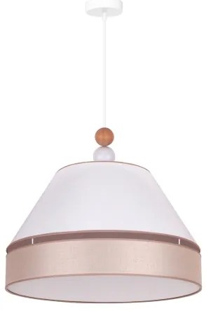 Duolla - Lampadario a sospensione con filo AVIGNON 1xE27/15W/230V diametro 50 cm bianco/beige