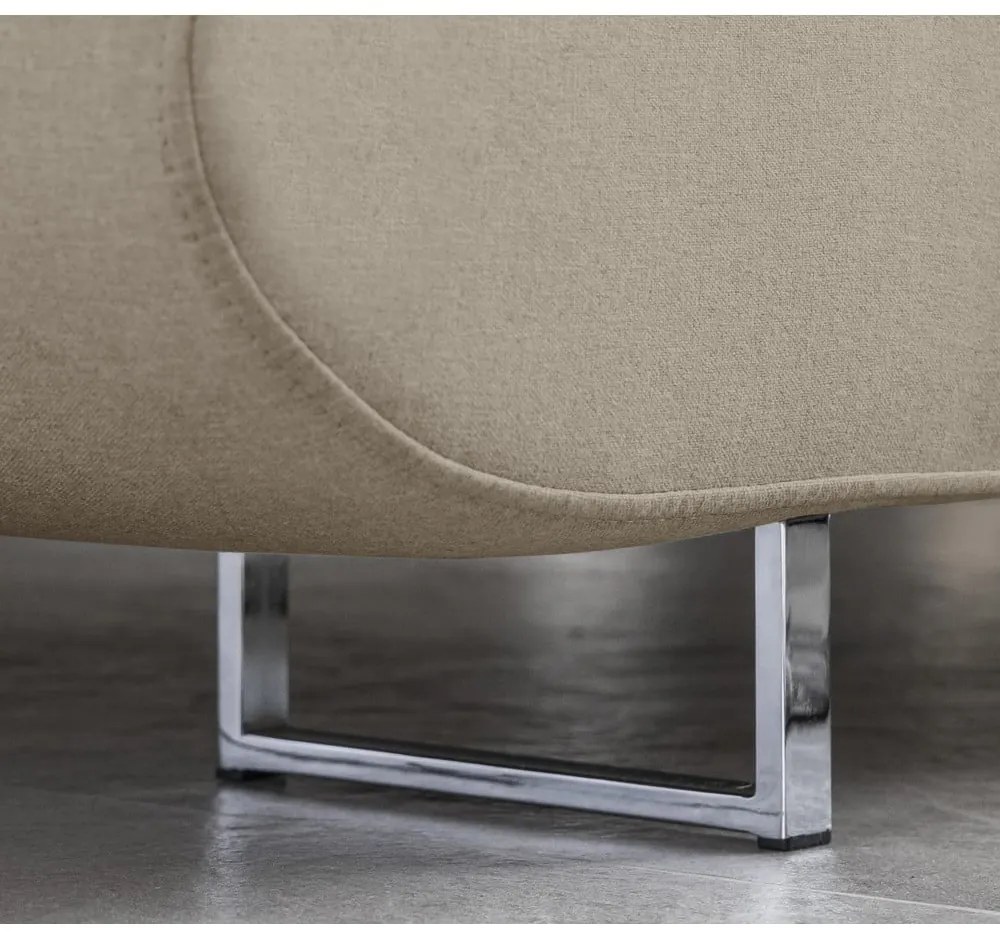 Divano angolare beige allungabile/con contenitore (con penisola a sinistra/a L) Anton – ELTAP