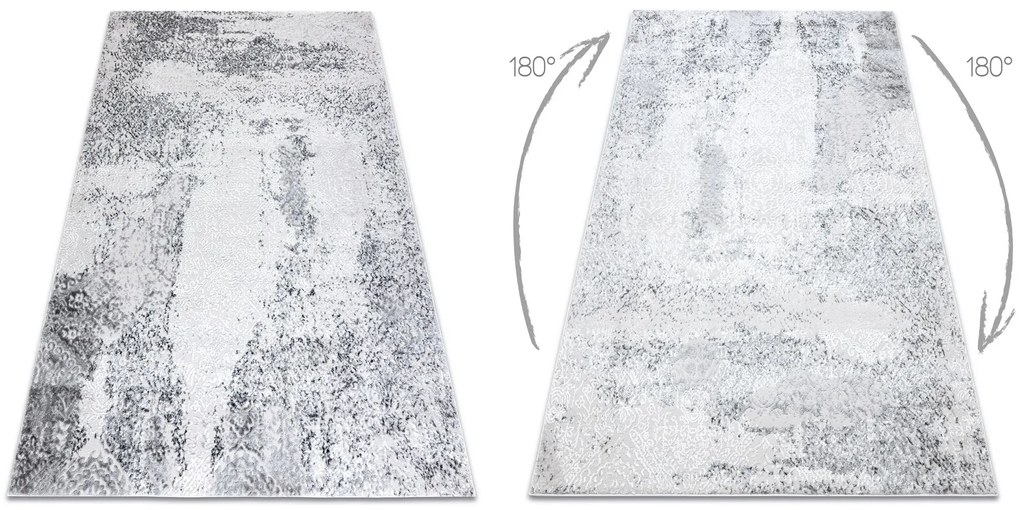 Tappeto MEFE moderno  8731 Vintage - Structural due livelli di pile grigio