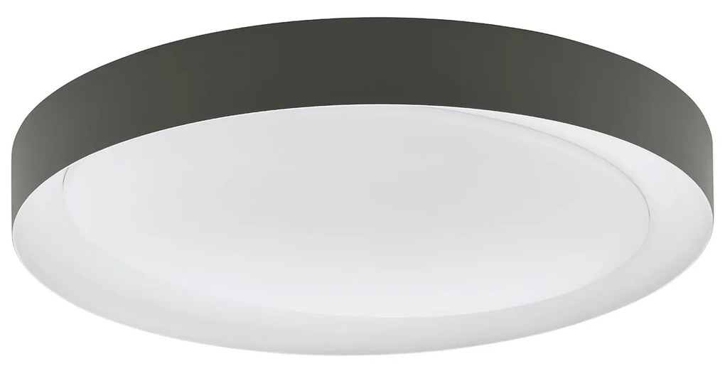 Plafoniera Contemporanea Laurito Acciaio Bianco Luce Led Integrato 24W