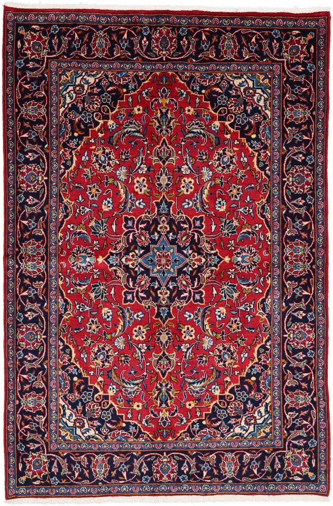 Kashan Tappeto persiano 140 x 210 (Iran) Annodato A Mano