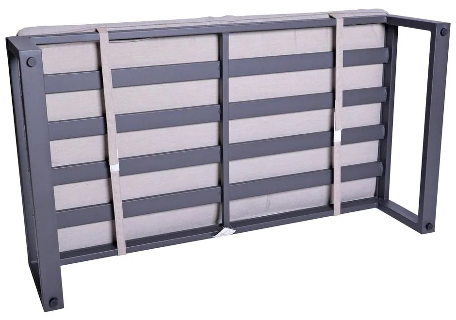 Set da giardino grigio/beige in metallo per 8 persone Portland – Rojaplast