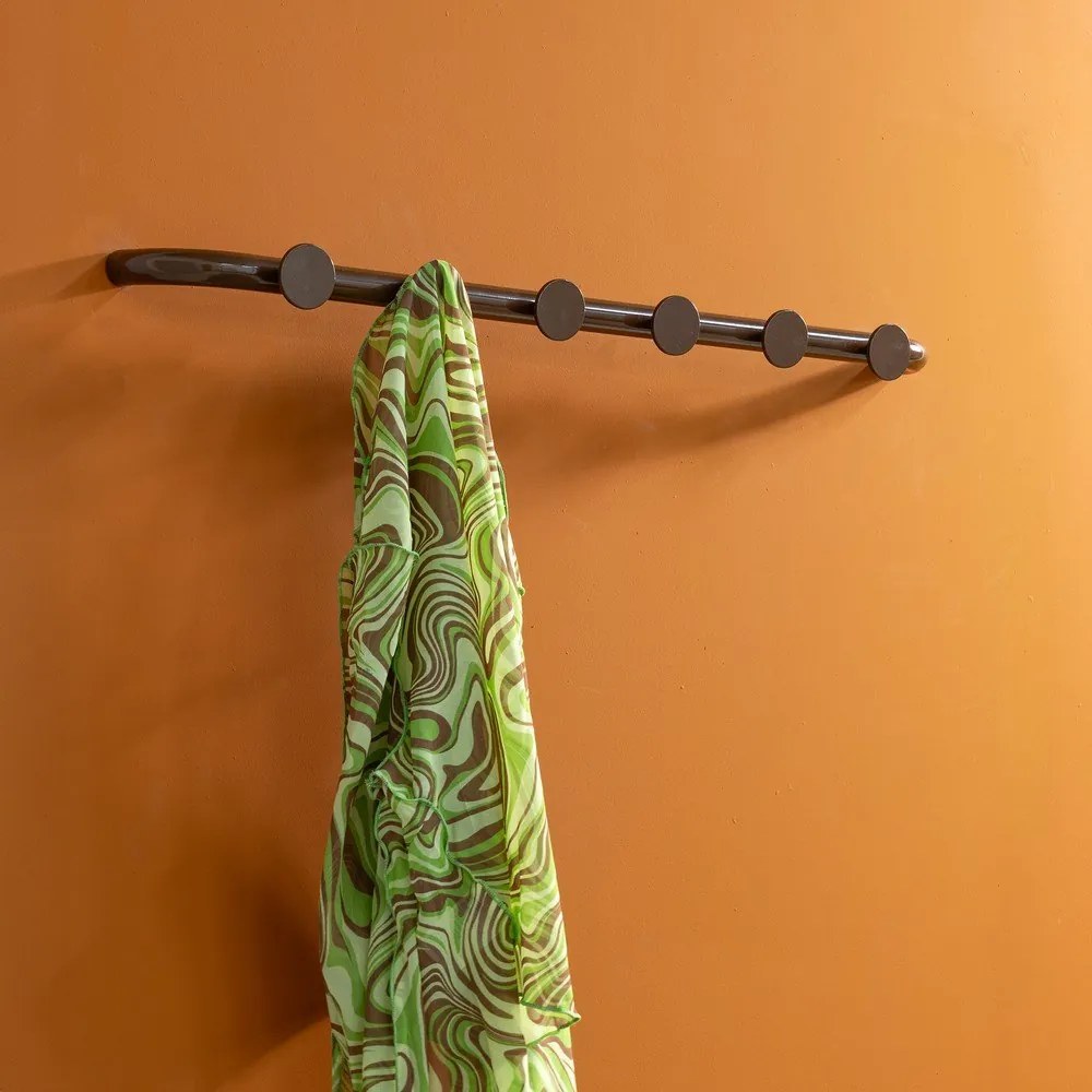 Attaccapanni da parete marrone scuro in metallo 75 cm Retro – Spinder Design