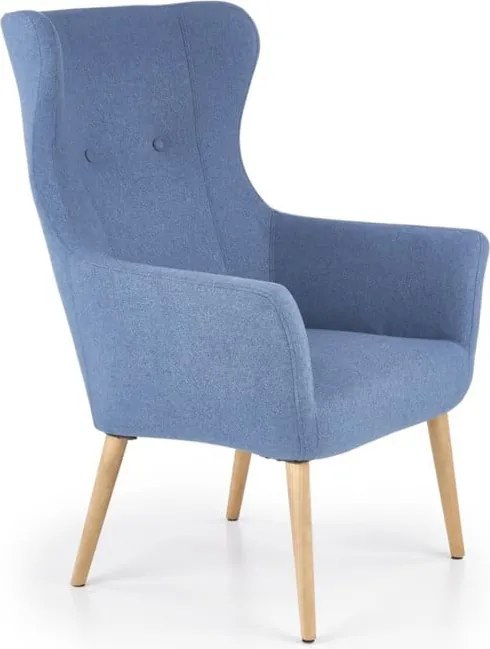 Poltrona imbottita Cotto blu - H 99 cm