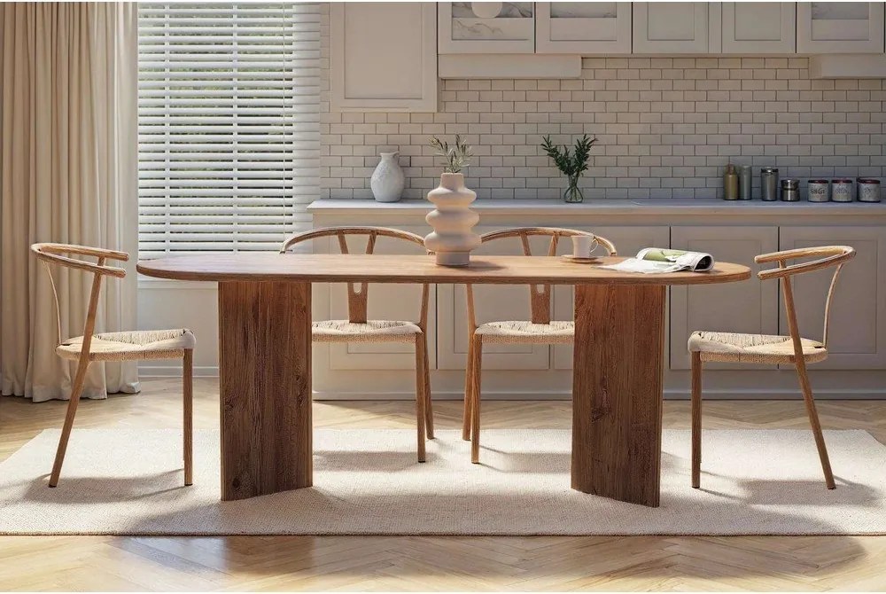 Tavolo da pranzo con effetto pino 90x200 cm Sabella – Kalune Design