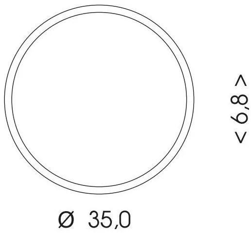 Ecolite WMAT350/HF-25W/BI - Plafoniera LED con sensore LED/25W/230V bianco