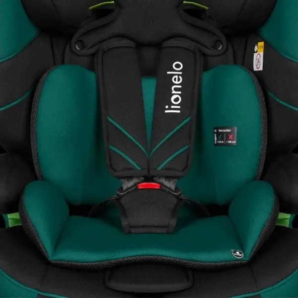 Lionelo - Seggiolino auto LEVI ONE i-Dimensioni 76-150 cm nero/verde