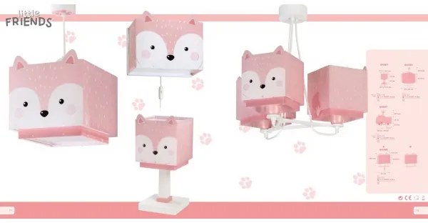Dalber 64582 - Lampadario per bambini LITTLE FOX 1xE27/60W/230V
