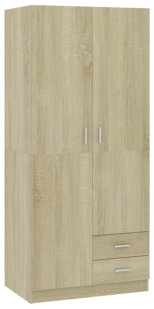 Armadio rovere sonoma 80x52x180 cm in legno multistrato