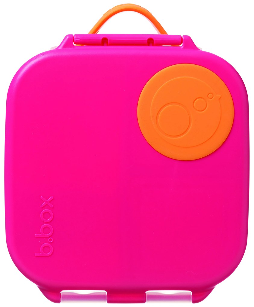 Box porta merenda medio – rosa/arancione