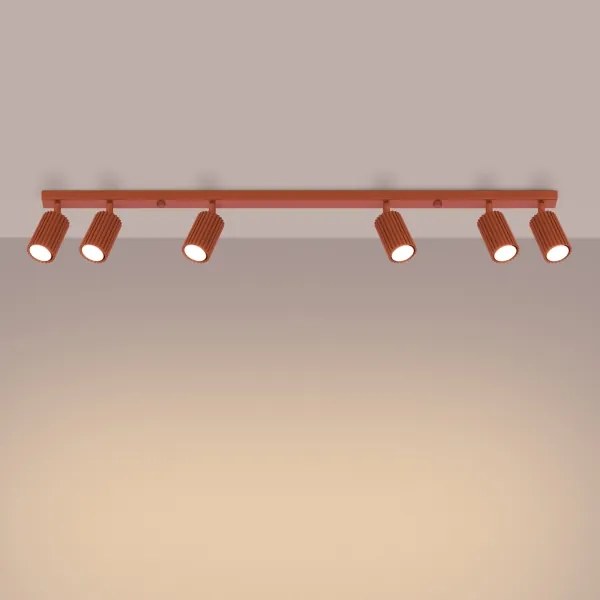 Sollux SL.1642 - Faretto KARBON 6xGU10/10W/230V rosso