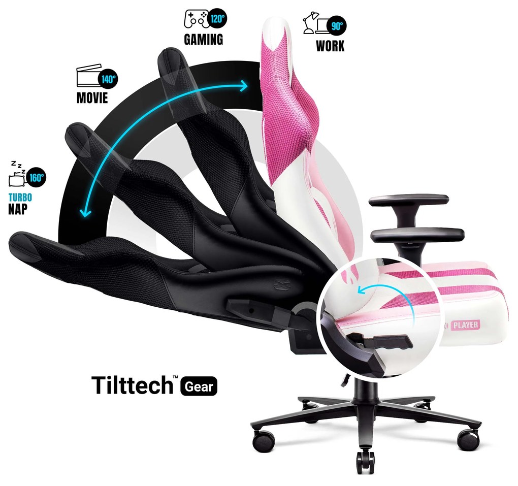 Sedia Da Gaming Diablo X-Player 2.0 In Materiale Kids Size: Marshmallow Pink