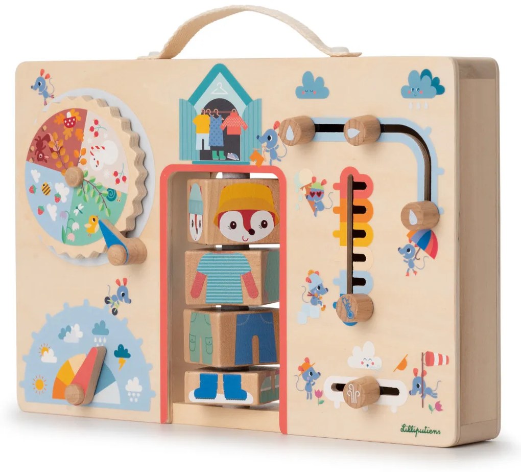 Lilliputiens - Activity Board - Vestirsi in base al tempo - Alice la volpe